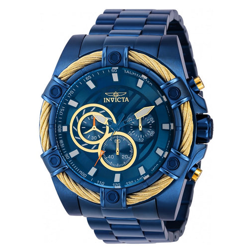 Invicta Bolt Men's Blue Label 52mm Triple Blue Chronograph Watch 38959 RARE-Klawk Watches