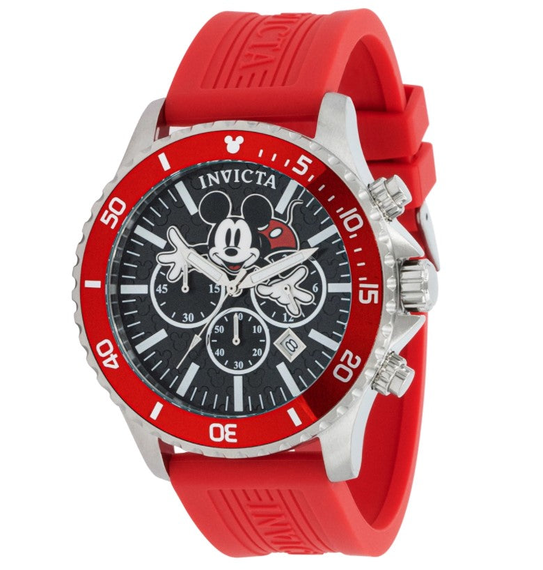 Invicta Disney Men's 48mm Mickey Mouse Limited Edition Red Chrono Watch 39172-Klawk Watches