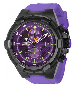 Invicta Aviator Men's 51mm Double Purple Silicone Chronograph Watch 39375-Klawk Watches