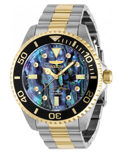 Invicta Pro Diver Men's 47mm Diamond Abalone Dial Two-Tone Quartz Watch 39426-Klawk Watches