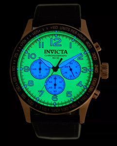 Invicta Night Vision Super Luminous Yellow Dial Men's 44mm Chrono Watch 40523-Klawk Watches