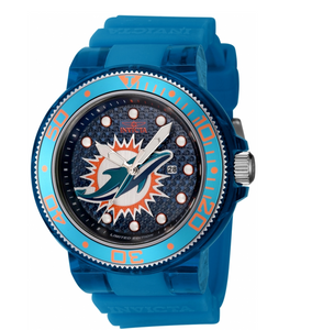 Invicta NFL Miami Dolphins Men's 52mm Pro Diver Limited Silicone Watch 41453-Klawk Watches