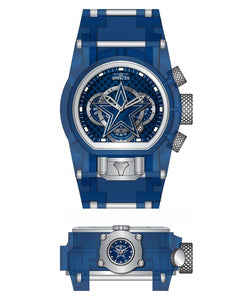 Invicta NFL Dallas Cowboys Men's 52mm Blue Magnum Dual Time Limited Watch 41538-Klawk Watches
