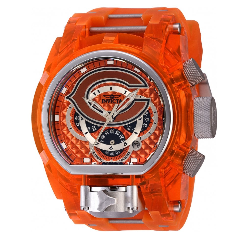 Invicta NFL Chicago Bears Men's 52mm Magnum Dual Time Limited ...