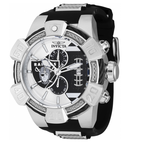 Invicta NFL Las Vegas Raiders Men's 52mm Carbon Fiber Chronograph Watch 41577-Klawk Watches