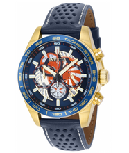 Load image into Gallery viewer, Invicta Aviator Men&#39;s 45mm Skeleton Dial Blue Leather Chronograph Watch 41690-Klawk Watches
