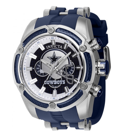 Invicta NFL Dallas Cowboys Men's 52mm Blue Carbon Fiber Chronograph Watch 41865-Klawk Watches