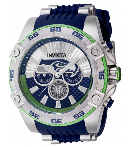 Invicta NFL Seattle Seahawks Men's 52mm Carbon Fiber Chronograph Watch 41991-Klawk Watches