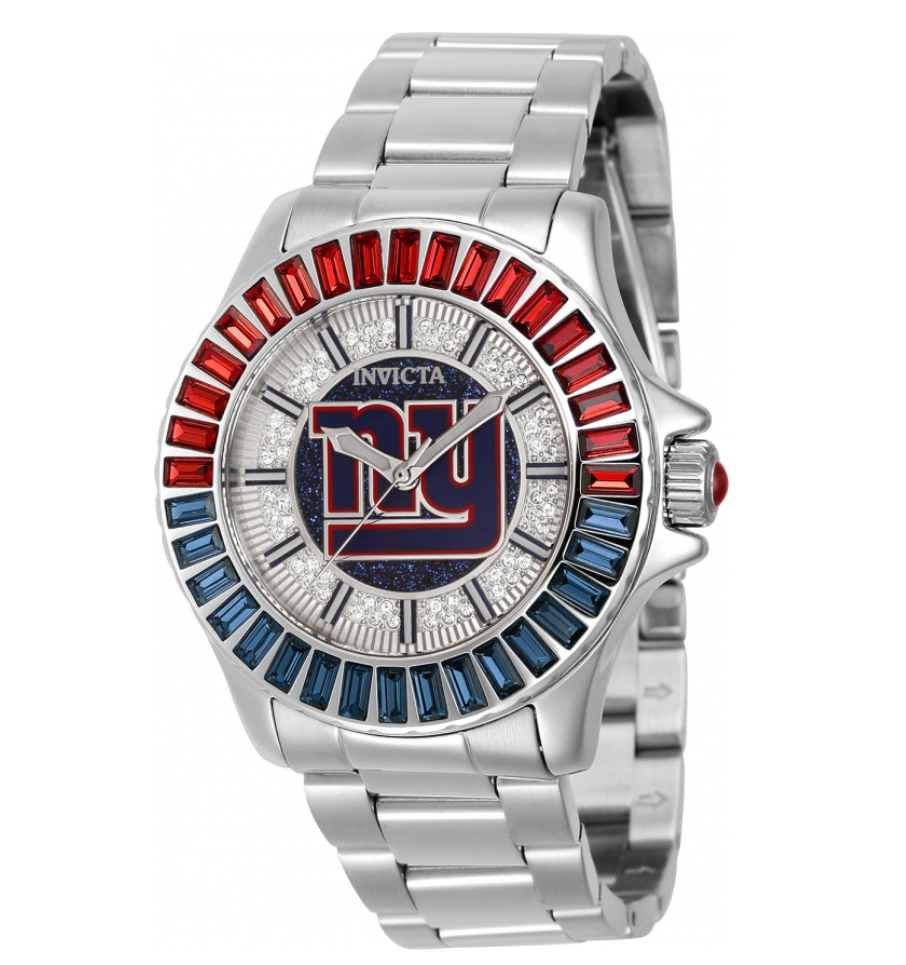 Invicta NFL New York Giants Lux Women s 38mm Crystals Glitz Quartz Wat Klawk Watches