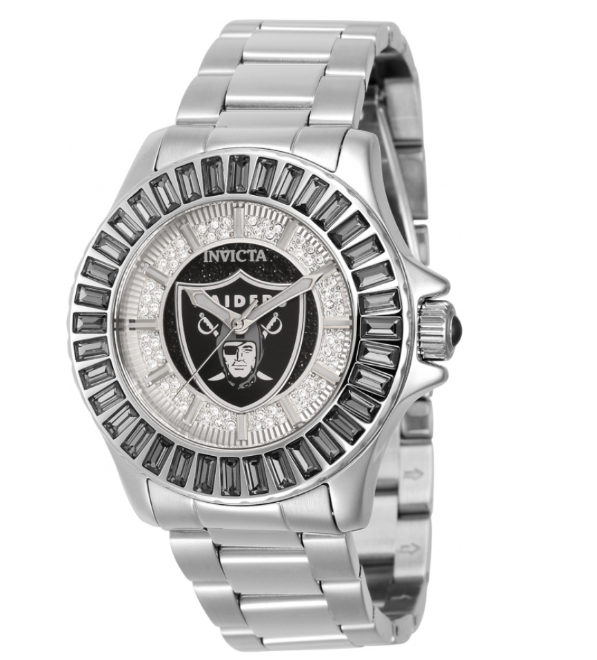 Invicta NFL Las Vegas Raiders Lux Women s 38mm Crystals Glitz