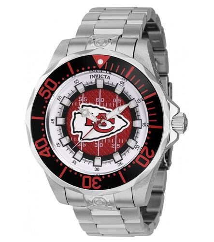 Invicta NFL Kansas City Chiefs Automatic Men's 47mm Grand Diver Watch 42121-Klawk Watches