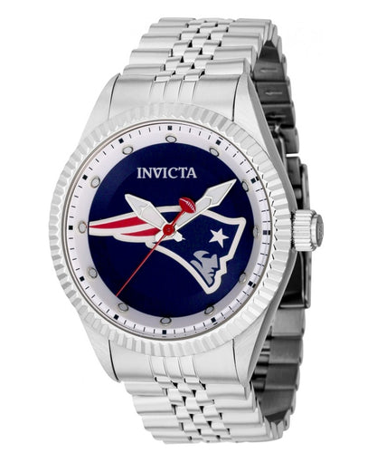 Invicta NFL New England Patriots Men's 43mm Silver Stainless Quartz Watch 42410-Klawk Watches