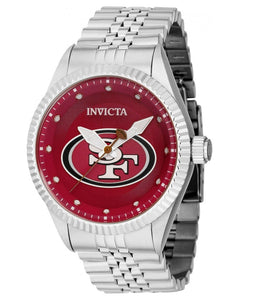 Invicta NFL San Francisco 49ers Men's 43mm Silver Stainless Quartz Watch 42416-Klawk Watches