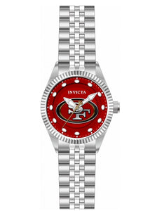 Invicta NFL San Francisco 49ers Men's 43mm Silver Stainless Quartz Watch 42416-Klawk Watches