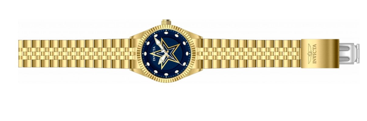 Invicta NFL Dallas Cowboys Men's 43mm Gold Stainless Quartz Watch 42429