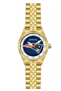 Invicta NFL New England Patriots Mens 43mm Gold Stainless Quartz Watch 42442-Klawk Watches