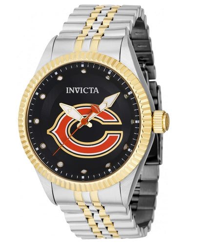 Invicta NFL Chicago Bears Men's 43mm Two Tone Gold Stainless Quartz Watch 42458-Klawk Watches