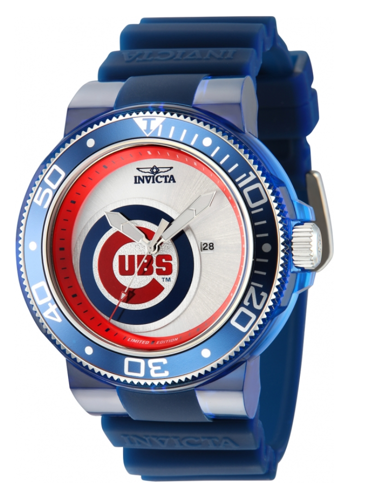 Invicta Men's 52mm MLB Chicago Cubs Anatomic Quartz Red & Blue Tone SS Watch  | Mlb chicago cubs, Chicago cubs, Blue tones