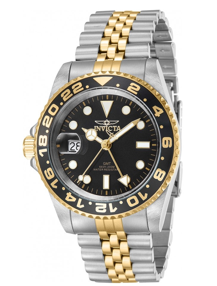 Invicta Pro Diver Men's 42mm Swiss GMT Quartz Left Side Crown 200M Watch 43974-Klawk Watches