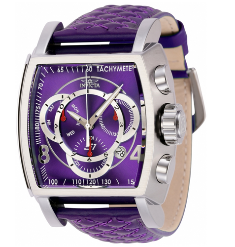 Invicta S1 Rally Men's 48mm Purple Leather Swiss Chronograph Watch 44038-Klawk Watches