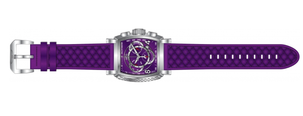 Invicta S1 Rally Men's 48mm Purple Leather Swiss Chronograph Watch