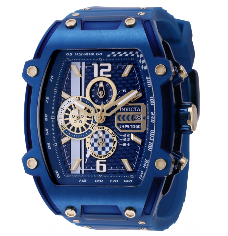 Invicta S1 Rally Diablo Men's 48mm LARGE Blue Carbon Fiber Chrono Watch 44135-Klawk Watches