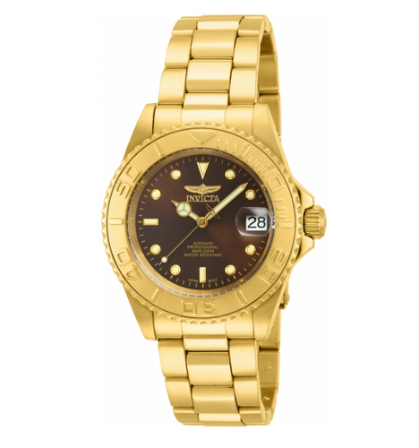 Invicta Pro Diver Automatic Men's 40mm Brown & Gold-Tone Stainless Watch 15847-Klawk Watches