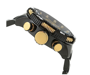Invicta Speedway Viper Men's 50mm Black & Gold Stainless Chronograph Watch 28009-Klawk Watches