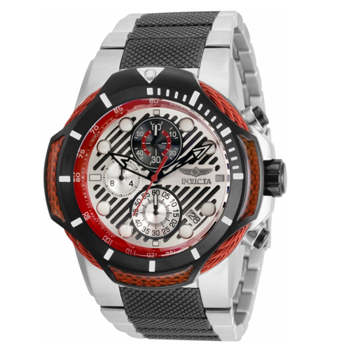 Invicta Bolt Red Carbon Fiber Men's 50mm Stainless Chronograph Watch 31179 RARE-Klawk Watches