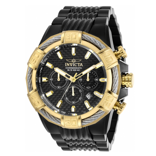 Invicta Bolt Men's Carbon Fiber Dial 52mm Black Chronograph Watch 29032-Klawk Watches