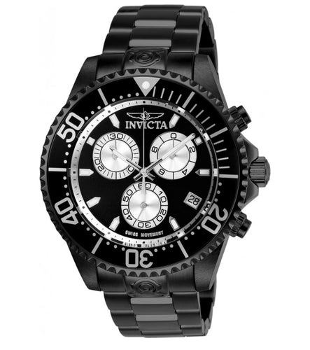 Invicta Grand Diver Men's 47mm Triple Black Ronda SWISS Chronograph Watch 26852-Klawk Watches