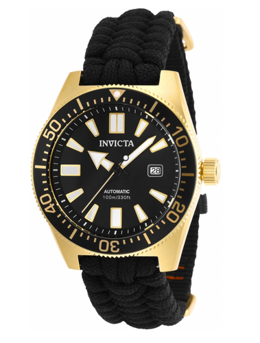 Invicta Pro Diver 29565 Automatic Men's Gold Paracord Nylon Strap Watch 46mm-Klawk Watches