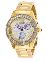 Load image into Gallery viewer, Invicta Angel Women&#39;s 38mm Pave Crystal Dial Gold Multi-Function Watch 28449-Klawk Watches
