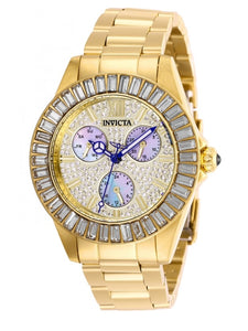 Invicta Angel Women's 38mm Pave Crystal Dial Gold Multi-Function Watch 28449-Klawk Watches