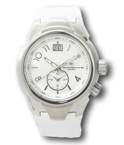 TechnoMarine Sea Dream Womens 42mm Dual-Time Faces White Leather Watch TM-716003-Klawk Watches