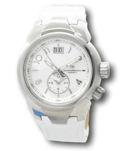 TechnoMarine Sea Dream Womens 42mm Dual-Time Faces White Leather Watch TM-716003-Klawk Watches