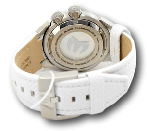 TechnoMarine Sea Dream Womens 42mm Dual-Time Faces White Leather Watch TM-716003-Klawk Watches