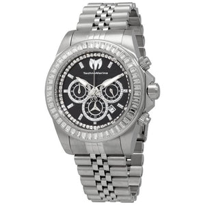 TechnoMarine Manta Ray Luxe Men's 47mm Black Crystals Chrono Watch TM-221000-Klawk Watches
