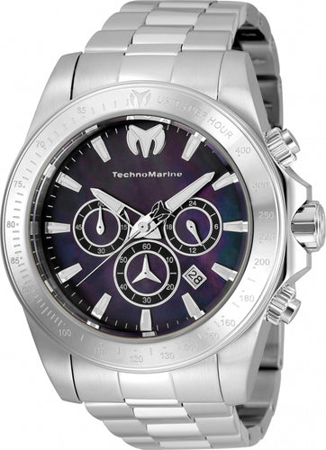 TechnoMarine Grand Manta Ray Men's 47mm Black MOP Chronograph Watch TM-220134-Klawk Watches