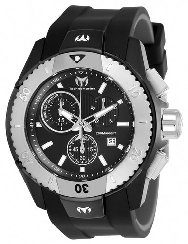 Technomarine UF6 Men's 45mm Double Black Swiss Chronograph Watch TM-616003-Klawk Watches