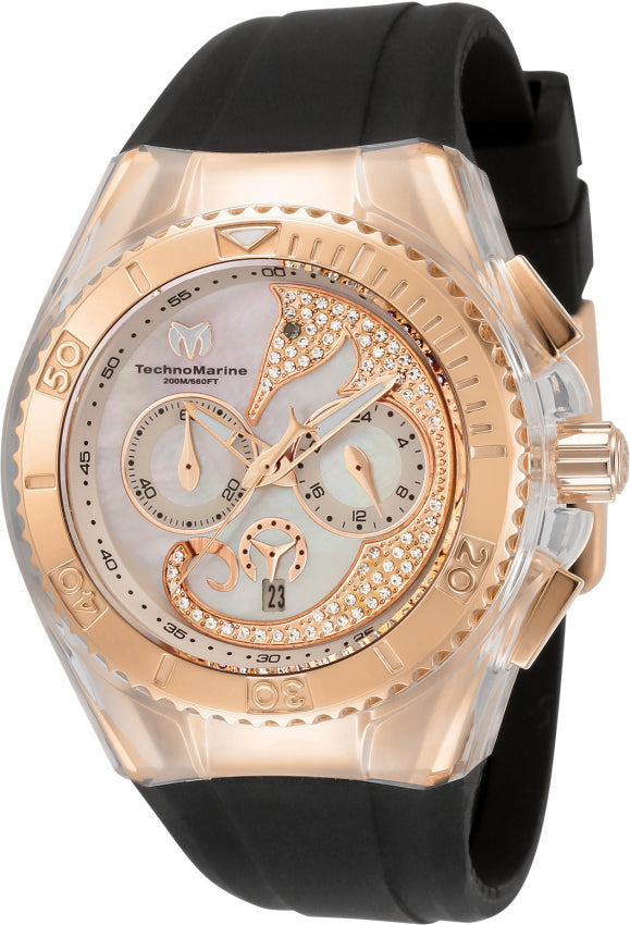 TechnoMarine Cruise Dream Women's 40mm Rose Gold MOP Chrono Watch TM-119020-Klawk Watches