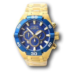 Invicta Coalition Forces Men's 50mm Blue Dial Gold Chronograph Watch 27258-Klawk Watches