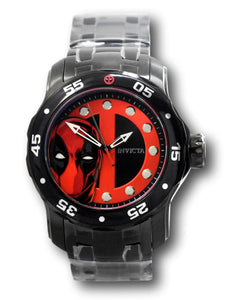 Invicta Marvel Deadpool Men's 48mm Limited Edition Stainless Quartz Watch 37367-Klawk Watches