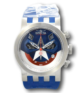 Invicta Marvel Captain America Men's 46mm Limited Ed Swiss Chrono Watch 34683-Klawk Watches