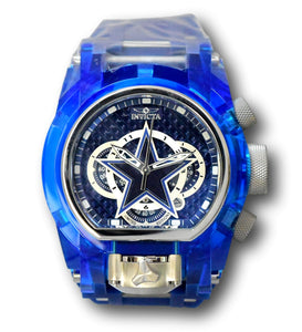 Invicta NFL Dallas Cowboys Men's 52mm Blue Magnum Dual Time Limited Watch 41538-Klawk Watches