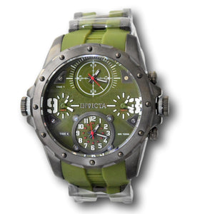 Invicta Coalition Forces Men's 50mm 4-Time Zones Gunmetal Military Watch 39356-Klawk Watches