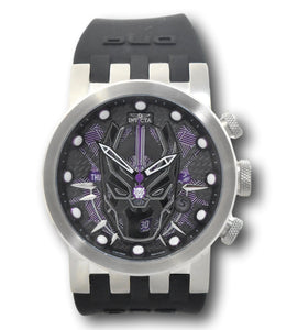Invicta Marvel Black Panther Men's 46mm Limited Ed Swiss Chronograph Watch 34682-Klawk Watches