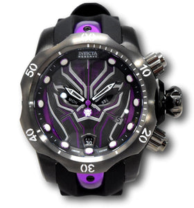 Invicta Reserve Marvel Black Panther Men's 54mm Limited Chrono Watch Black 41402-Klawk Watches