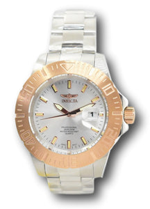 Invicta Pro Diver Men's 44mm Silver Dial Rose Gold Stainless Quartz Watch 14049-Klawk Watches