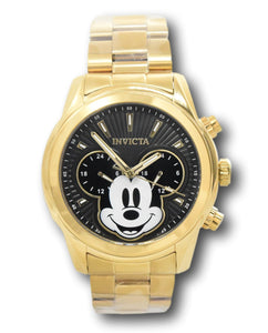 Invicta Disney Men's 44mm Mickey Gold Dual-Time Limited Edition Watch 37818-Klawk Watches